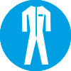Знак M07 Работать в защитной одежде (пленка 200х200 мм)